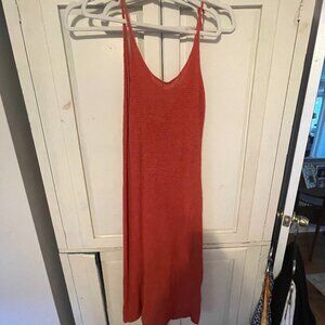 Onia Crochet-Knit Linen Dress Size L
